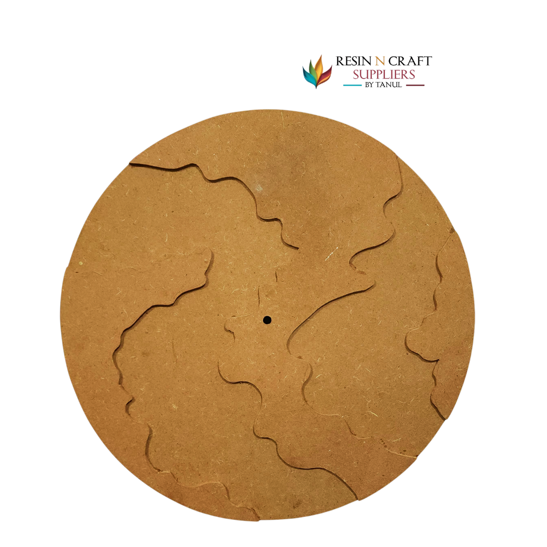 14" Designer MDF Clock Base – Design 3