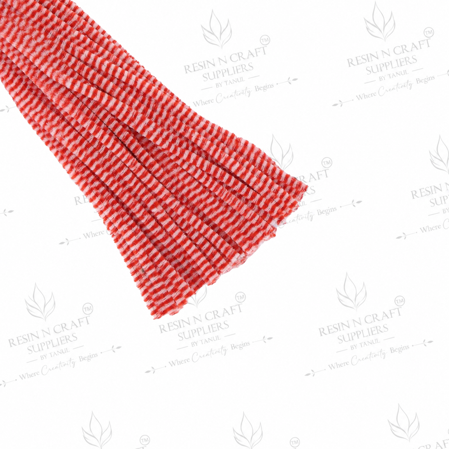 Chenille Stripe Pipe Cleaners (100 pc approx pack) (Different Color)