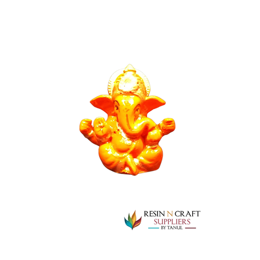 Miniature Sindhuri Lord Ganesha Idol (Seated Pose)
