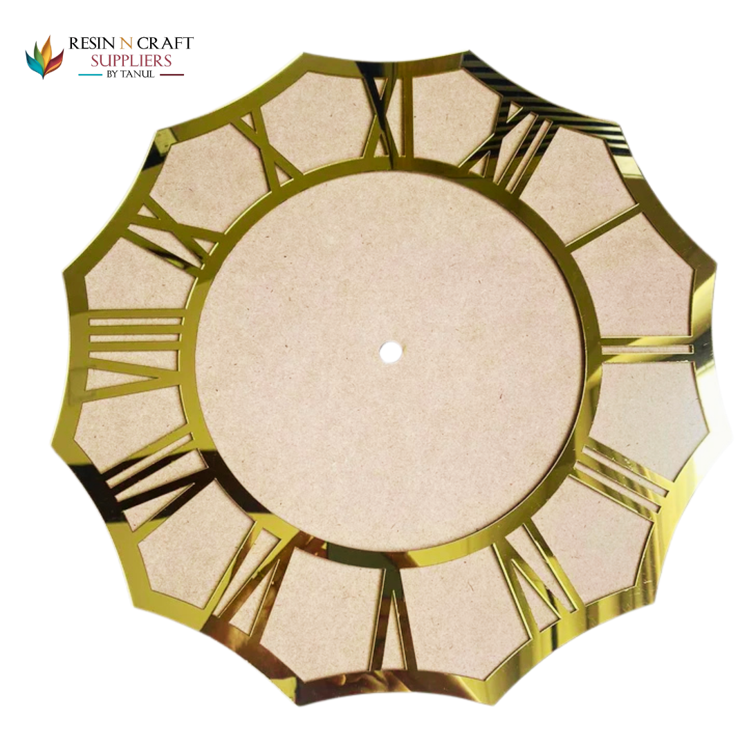 Clock Ring Hexagon Design for clock (GOLD)