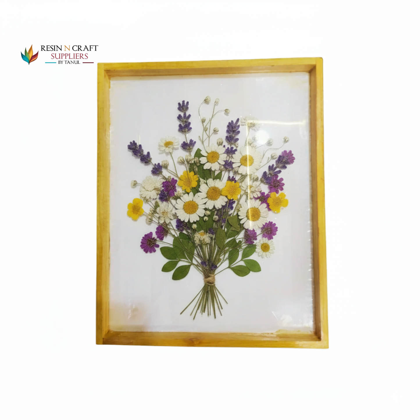 18" x 20" Door Floating Acrylic Frames In Teakwood 3.5 cm Deep