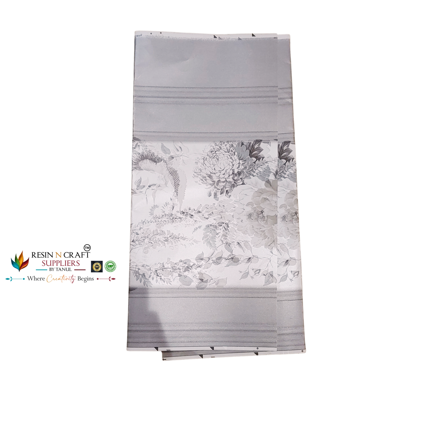 Premium Decorative (Silver Floral Design) / Gift Wrapping Sheets – 5 Pcs (30 L ×20 B Inch) / Packing Sheet (Copy)