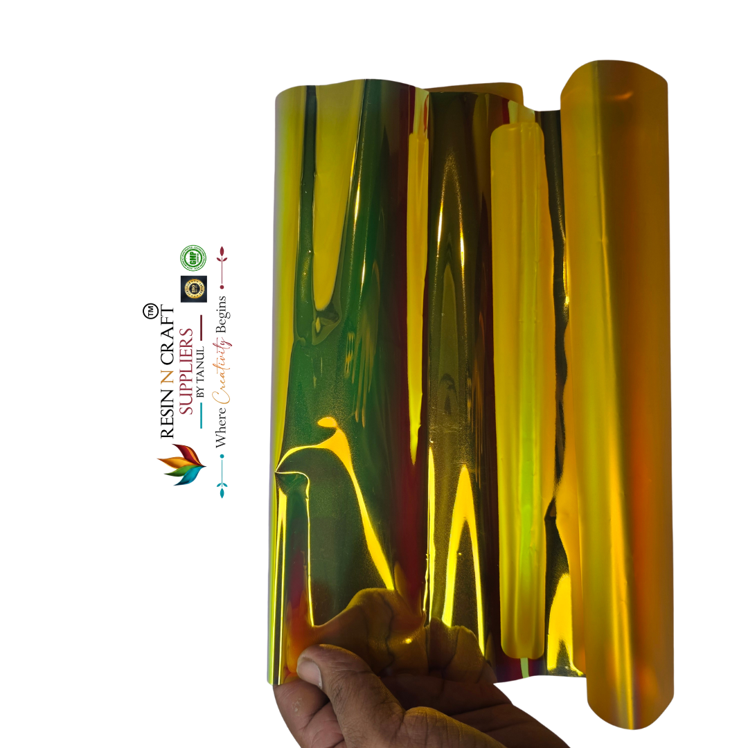 Metallic Yellow Gold Opal / Holographic Art Sheet