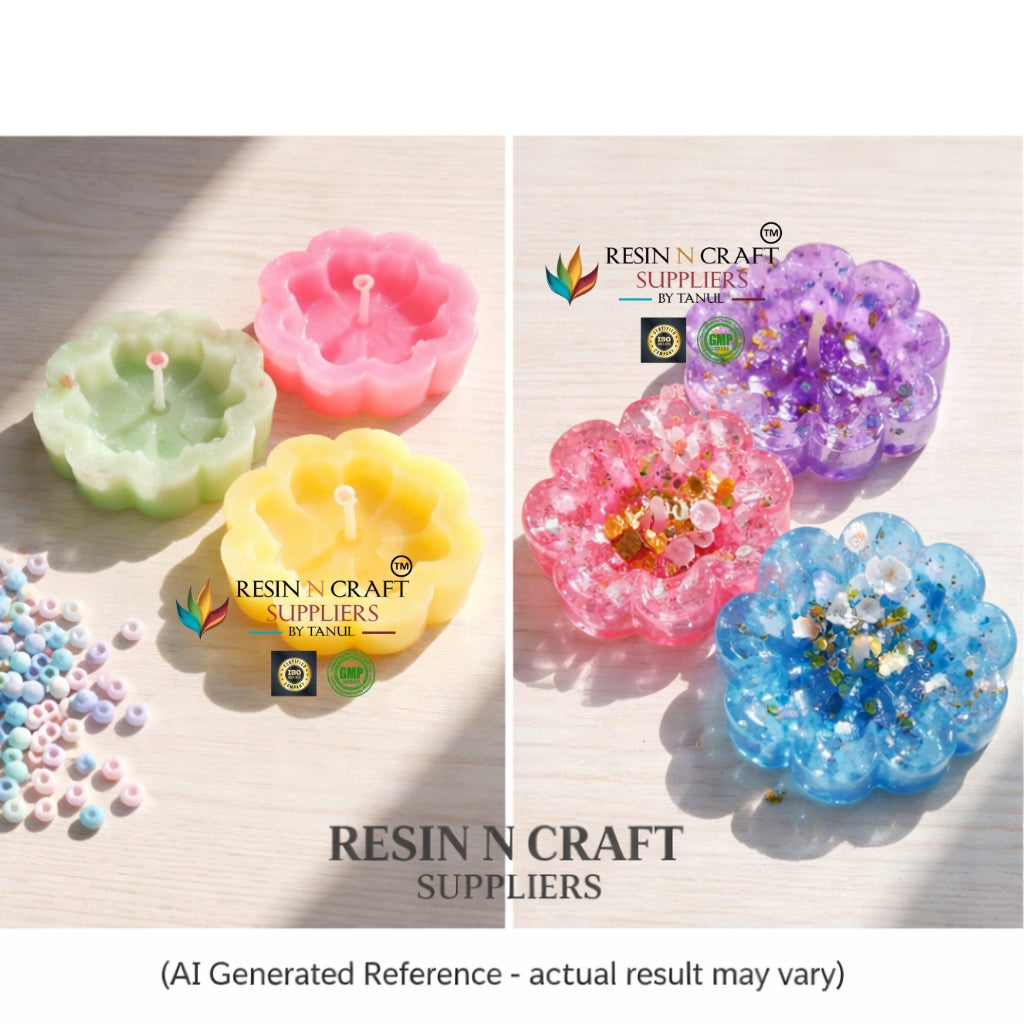 3 Flower Multi-Size Silicone Mold – Candle & Resin Art Mold (RHBR35-42M)