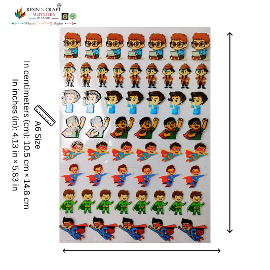 Rakhi / Cartoon Color Peel & Stick UV DTF Sticker – A6 Size (UVS - 160)