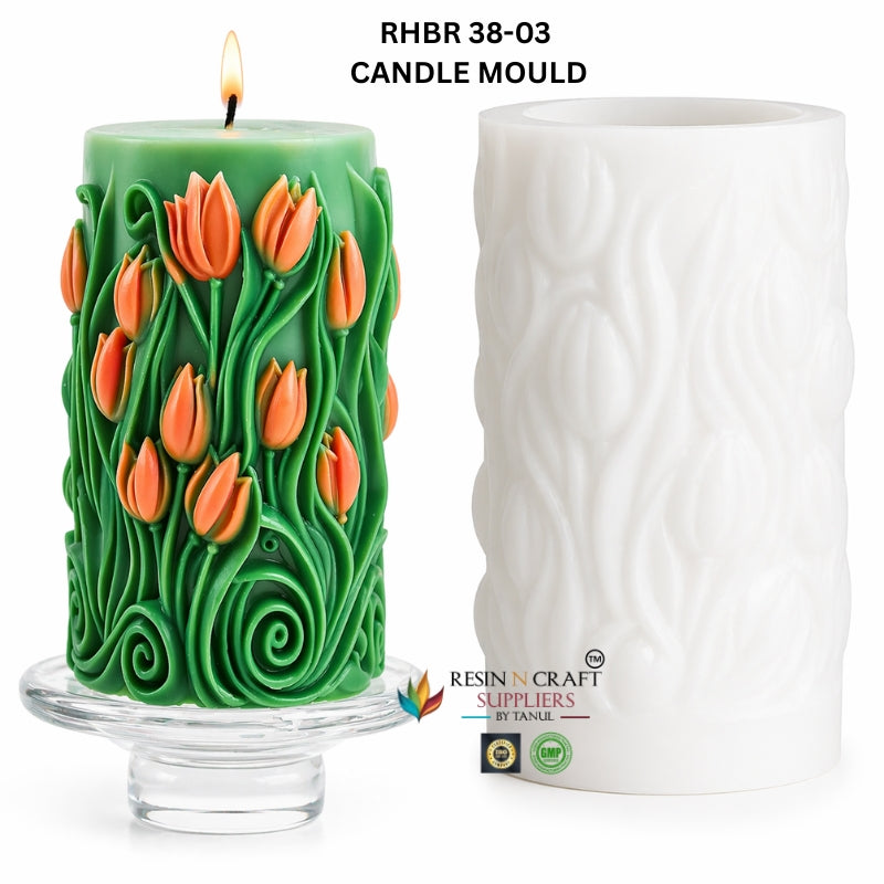 Tulip Flower Candle Mould – Floral Silicone Candle Mould RHBR38-3M