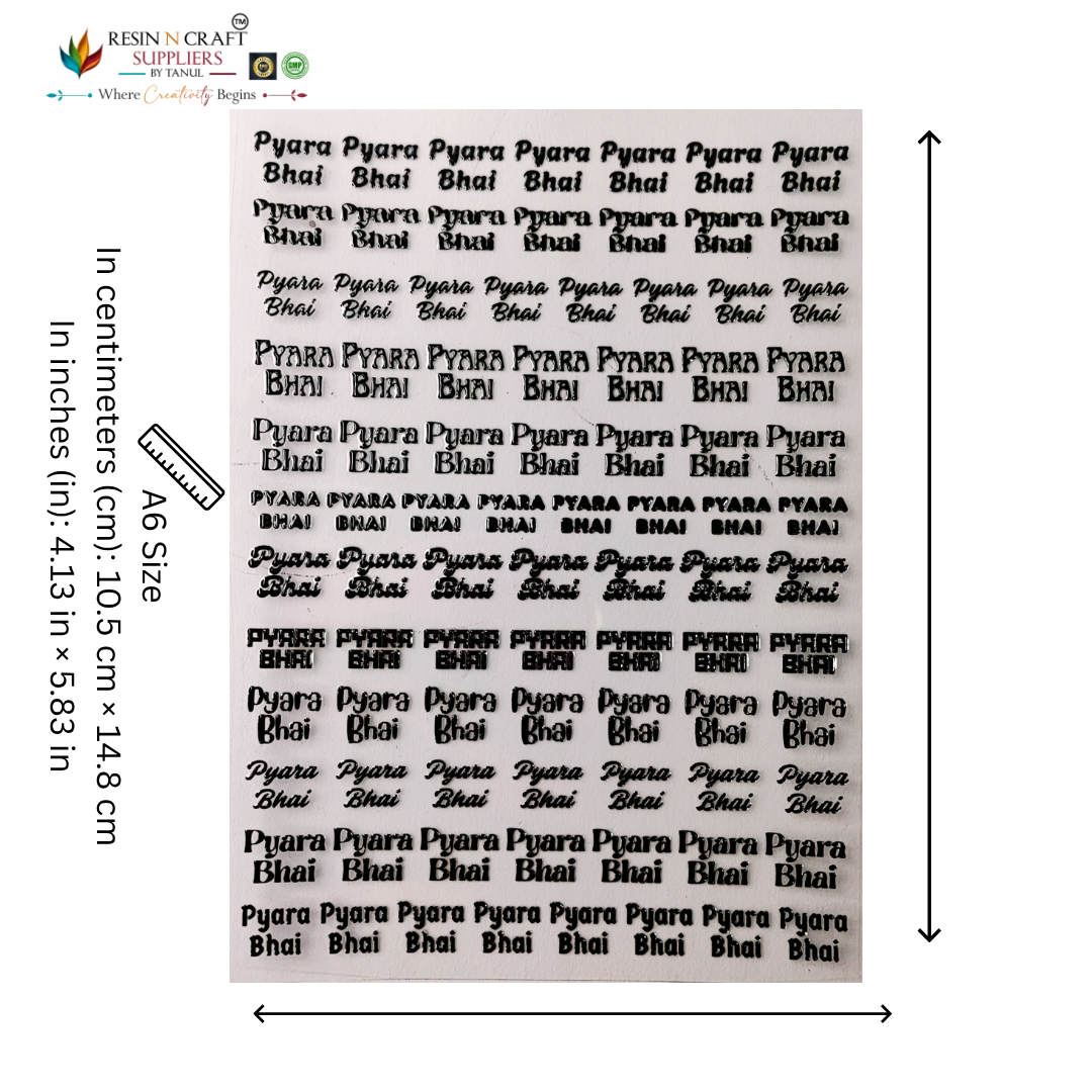 Rakhi (Raksha Bandhan) Color Peel & Stick UV DTF Sticker – A6 Size (UVS - 168)