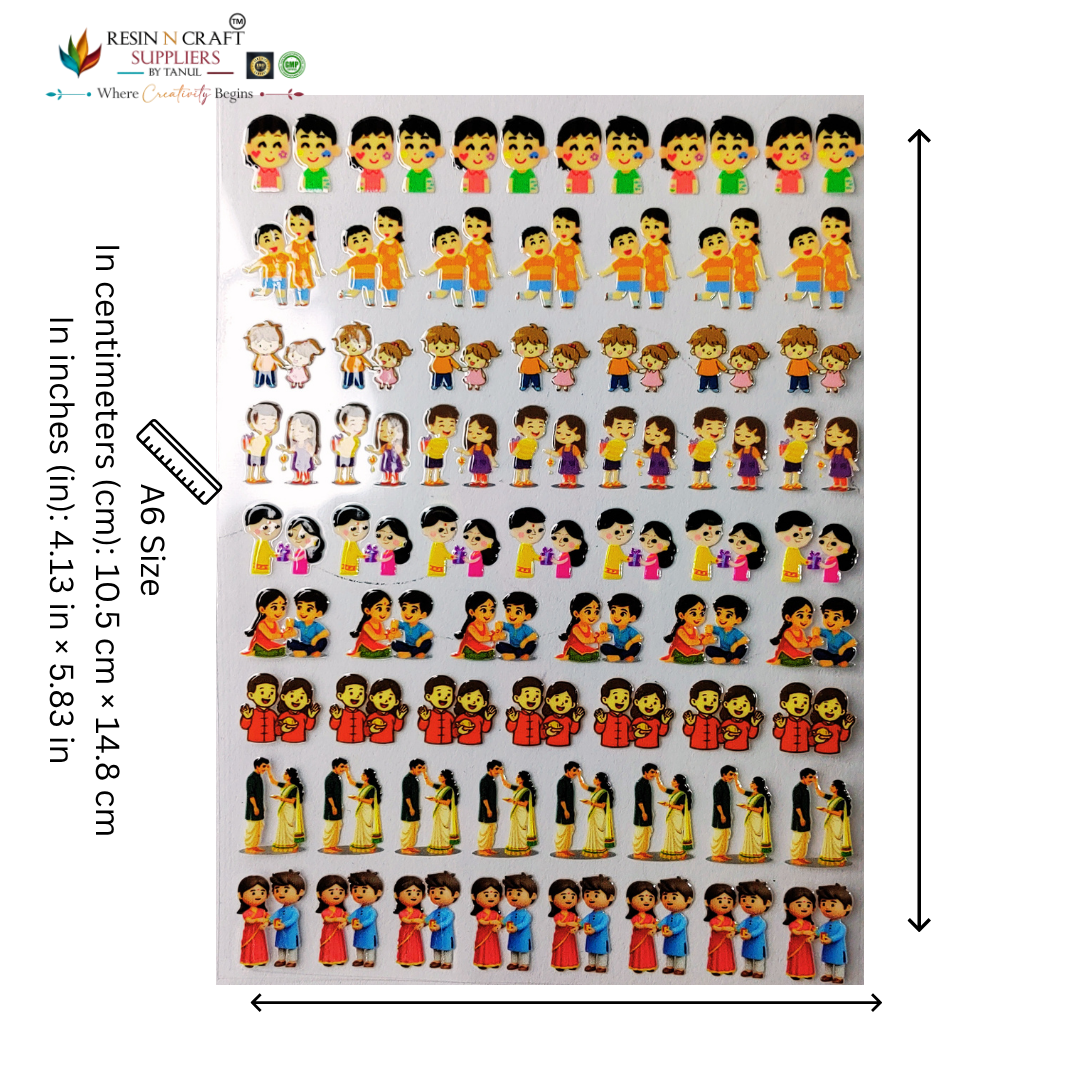 Rakhi (Raksha Bandhan) Color Peel & Stick UV DTF Sticker – A6 Size (UVS - 143)