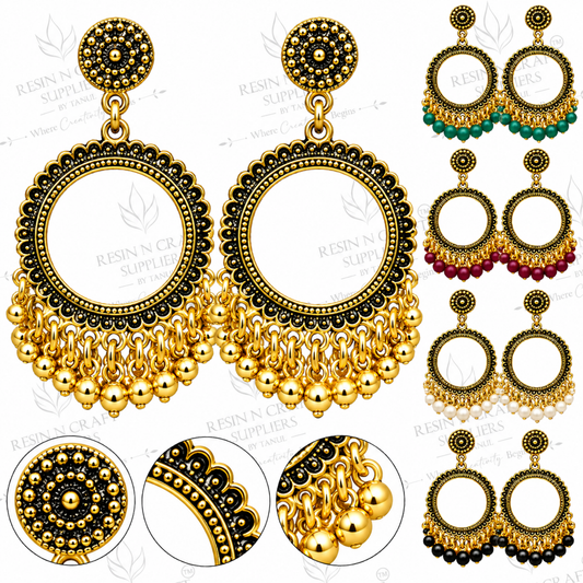 Gold Earring Bezel / Jumkha Without Beads