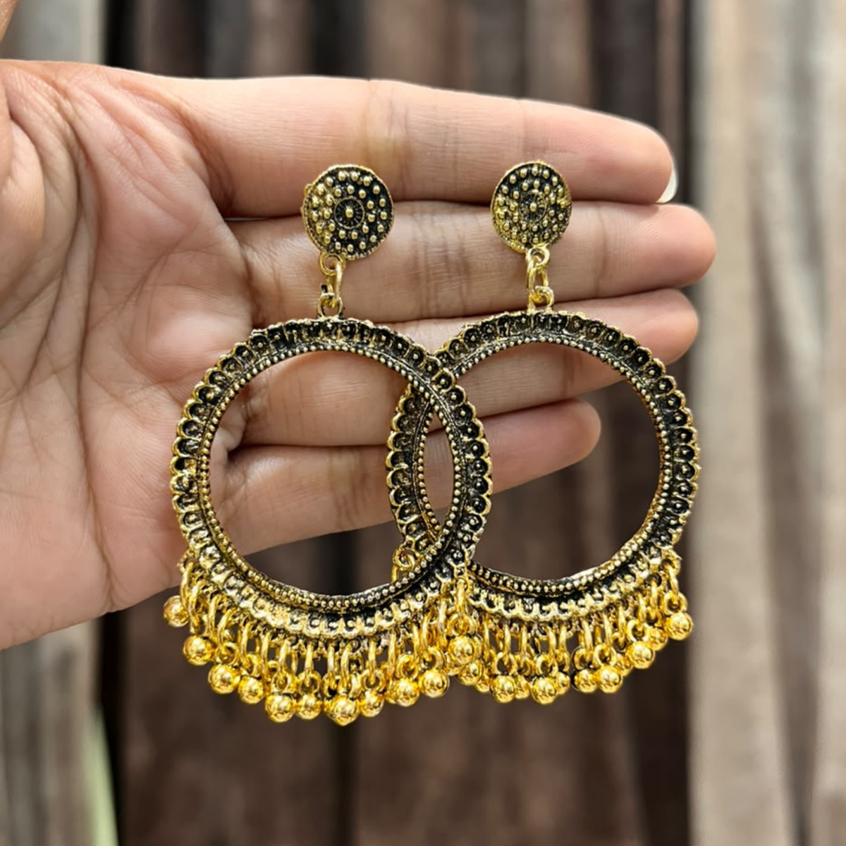 Gold Earring Bezel / Jumkha Without Beads