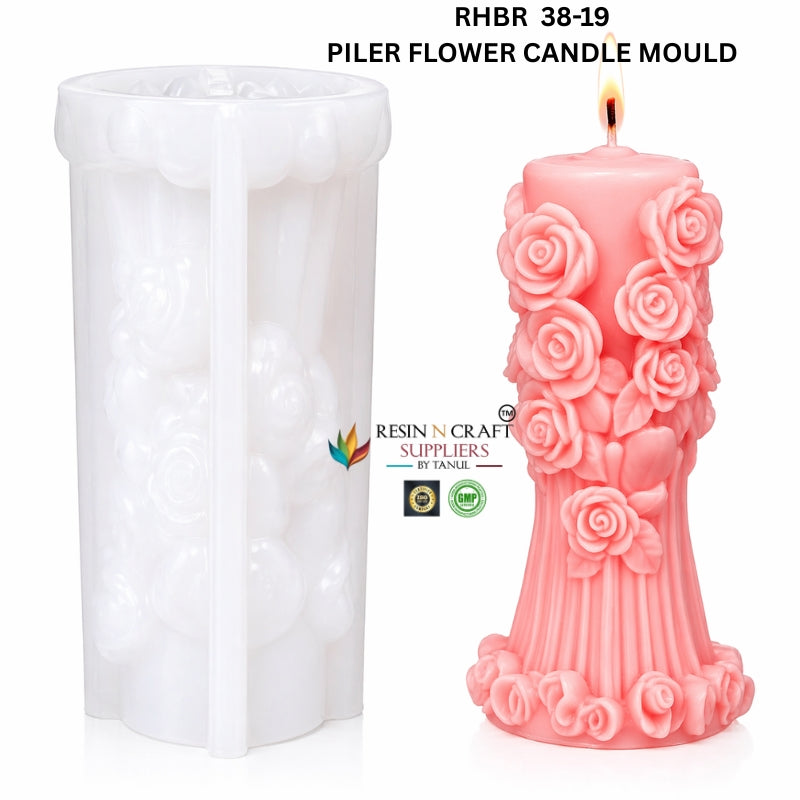 Rose Pillar Flower Candle Mould – RHBR 38-19M