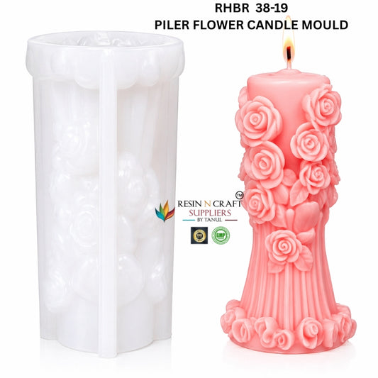 Rose Pillar Flower Candle Mould – RHBR 38-19M