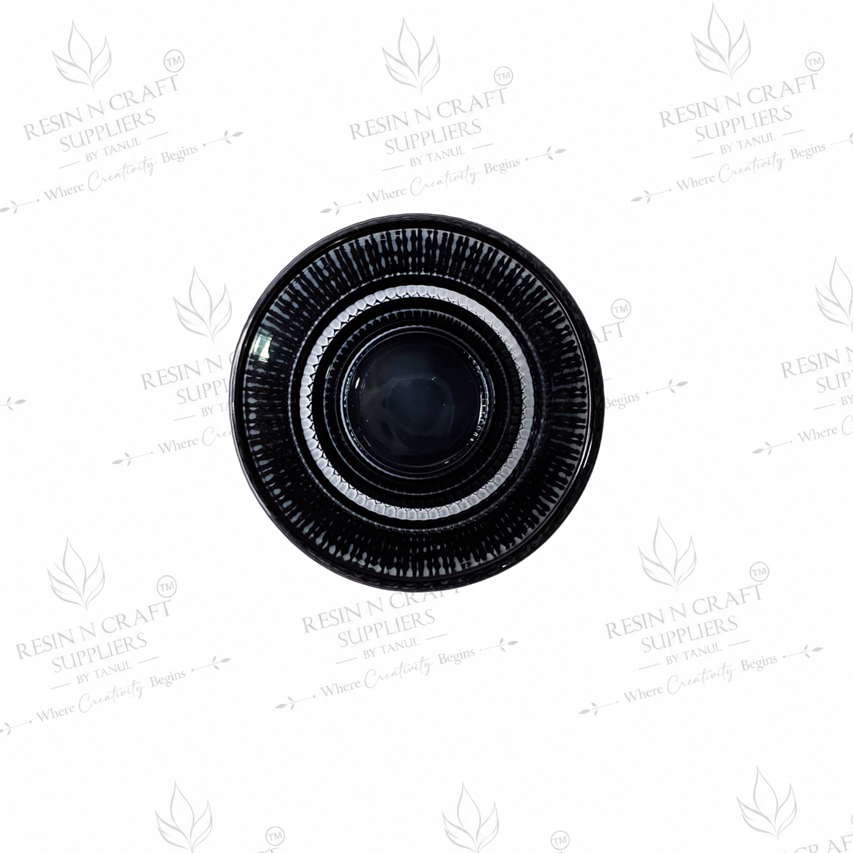 193 ML Ribbed Black Glass Candle Jar | Premium Candle Container for Wine & Smoothie Candles, Hampers, Resin Art & Home Use