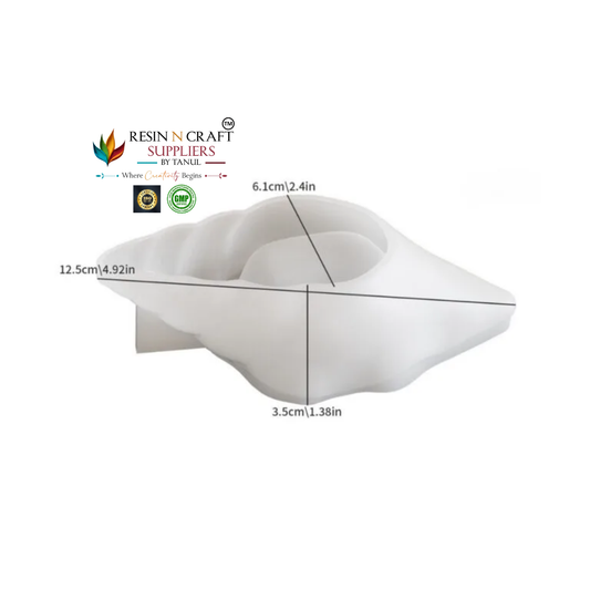 Sankh Shell Leaf Silicone Candle Mould | Decorative Wax Candle Making Mould | RRM0080M