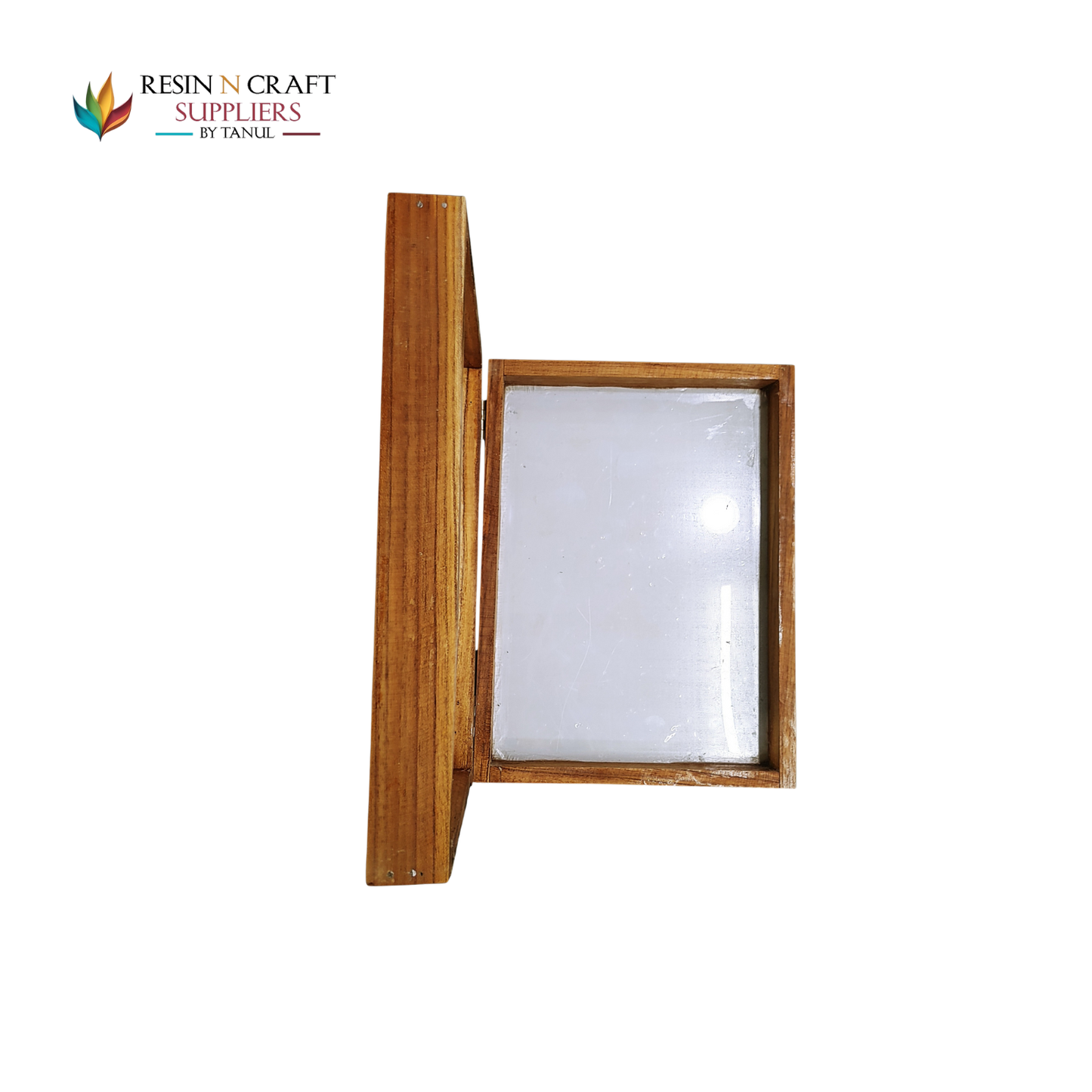 09"X12" Door Floating Acrylic Frames In Teakwood 3.5 cm Deep