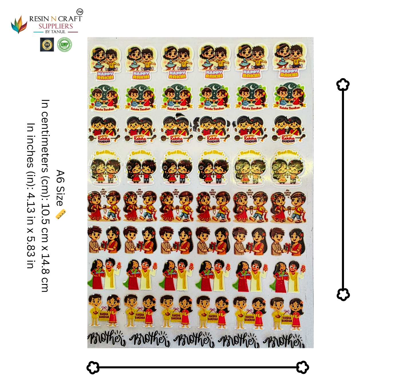 Rakhi Color Peel & Stick UV DTF Sticker – A6 Size (UVS - 136)
