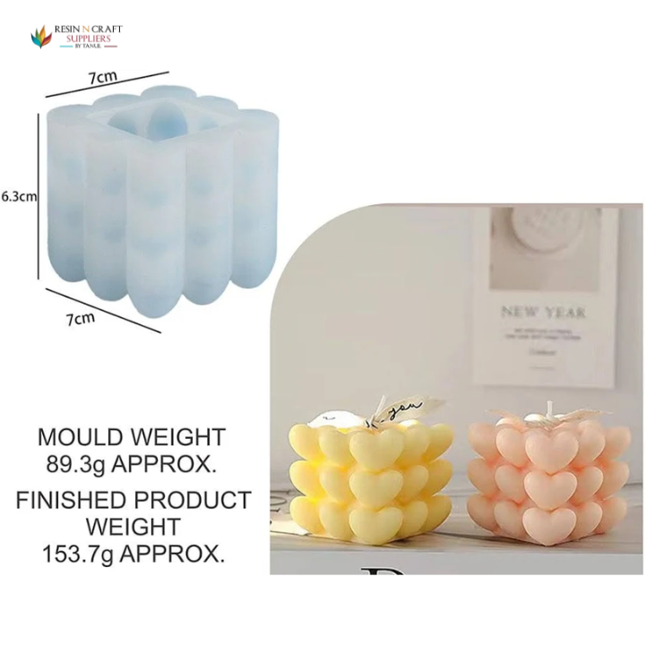 RSM0595 /0658 Love Rubik'S Cube Candle Mould