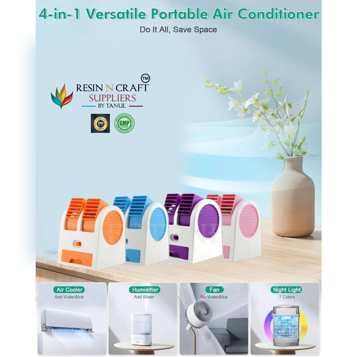Dual Bladeless Mini Air Conditioner