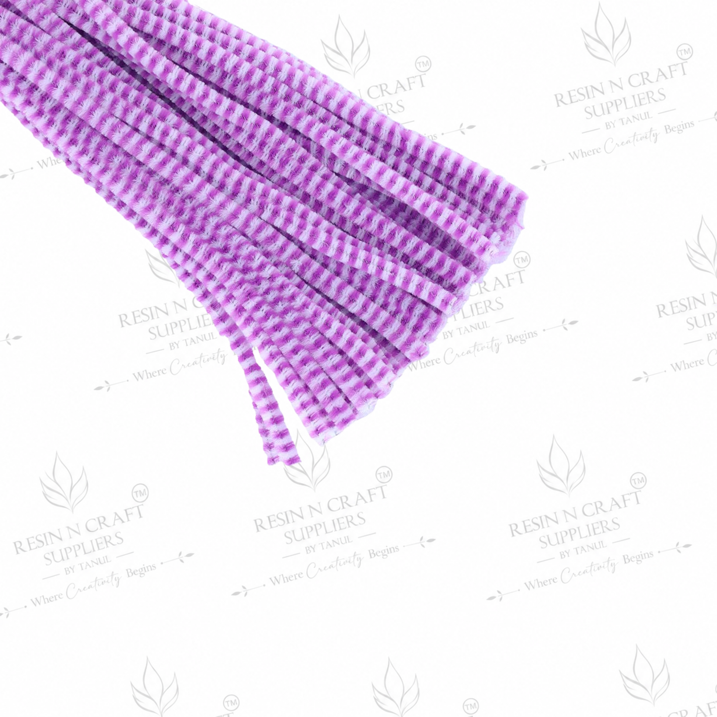 Chenille Stripe Pipe Cleaners (100 pc approx pack) (Different Color)