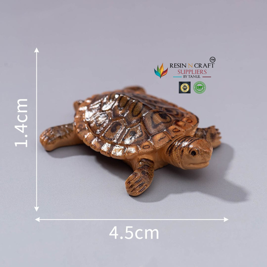 Medium Brown Shell Turtle Miniature | Mini Turtle Figurine