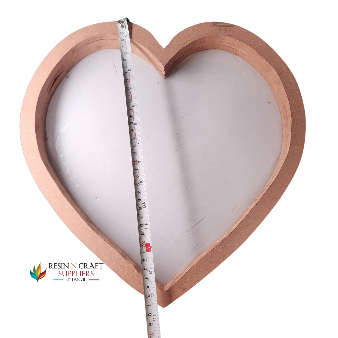 15"×20mm Heart Shape Floating Acrylic Frames In MDF