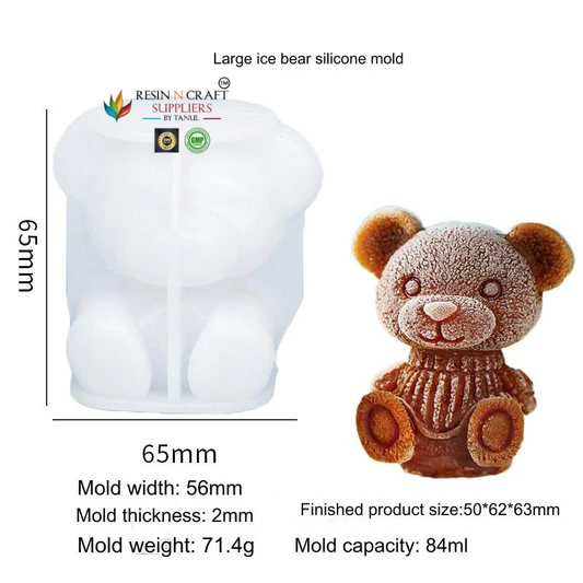 Big Sitting Ice Bear Candle Mould (RSM0626)