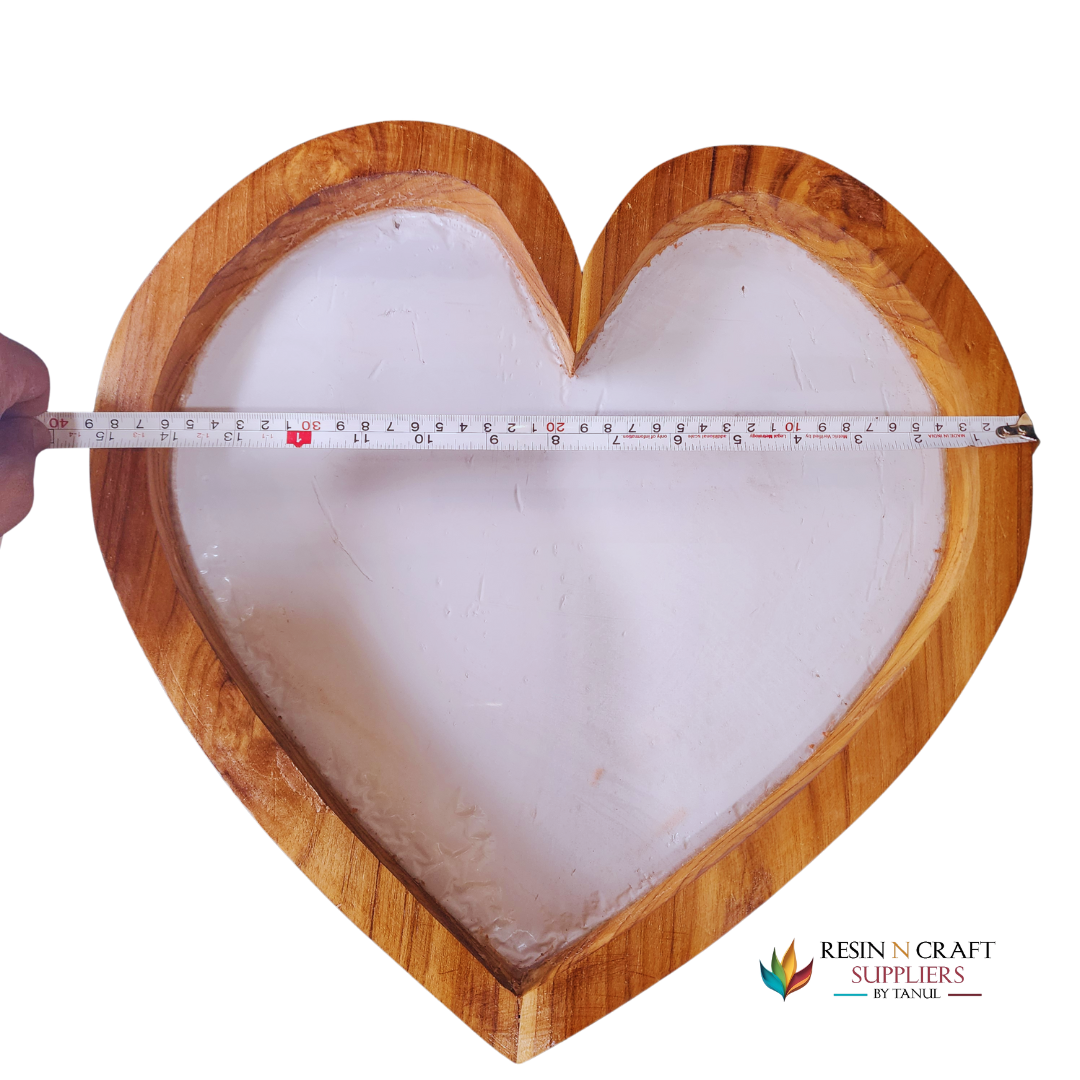 15"×20mm Heart Shape Floating Acrylic Frames In Teakwood