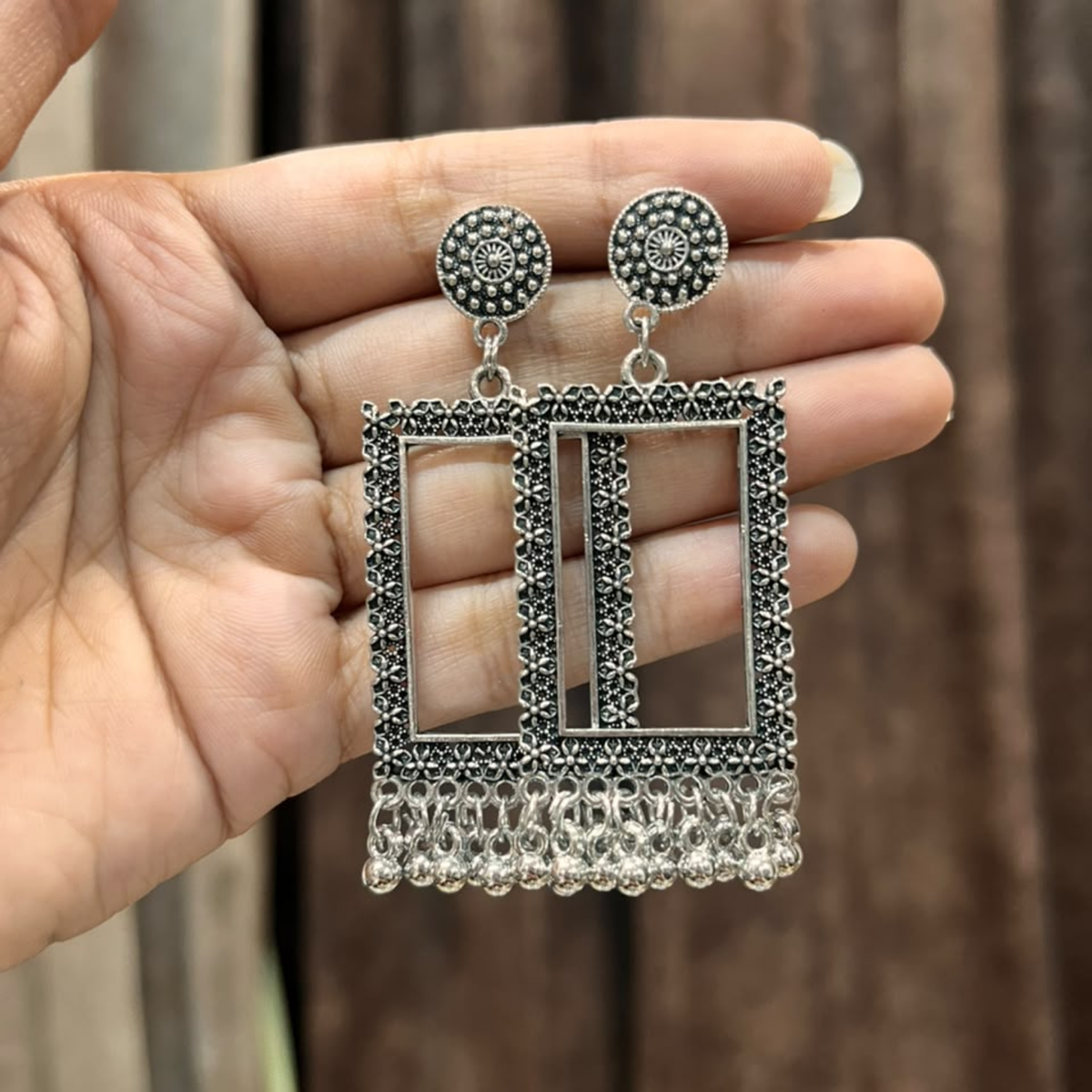Silver Earring Bezel / Jumkha Without Beads