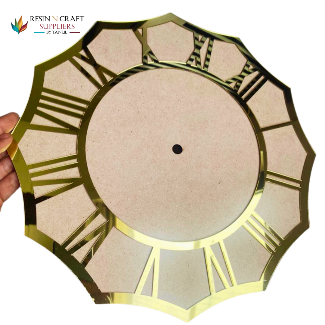 Clock Ring Hexagon Design for clock (GOLD)