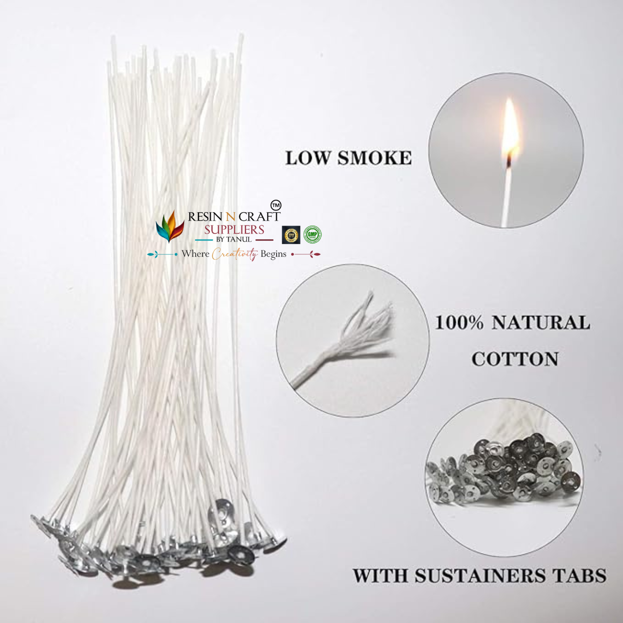 Premium Paraffin-Coated Candle Wick For Candle (100 Piece)