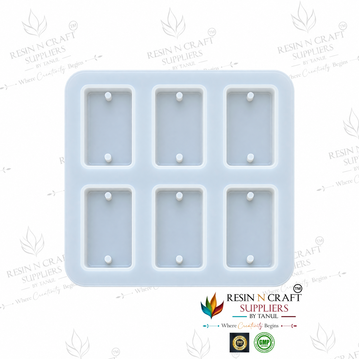 6-in-1 Rectangle Rakhi Making Silicone Mould | Resin Rakhi, DIY & Handmade Craft Mould