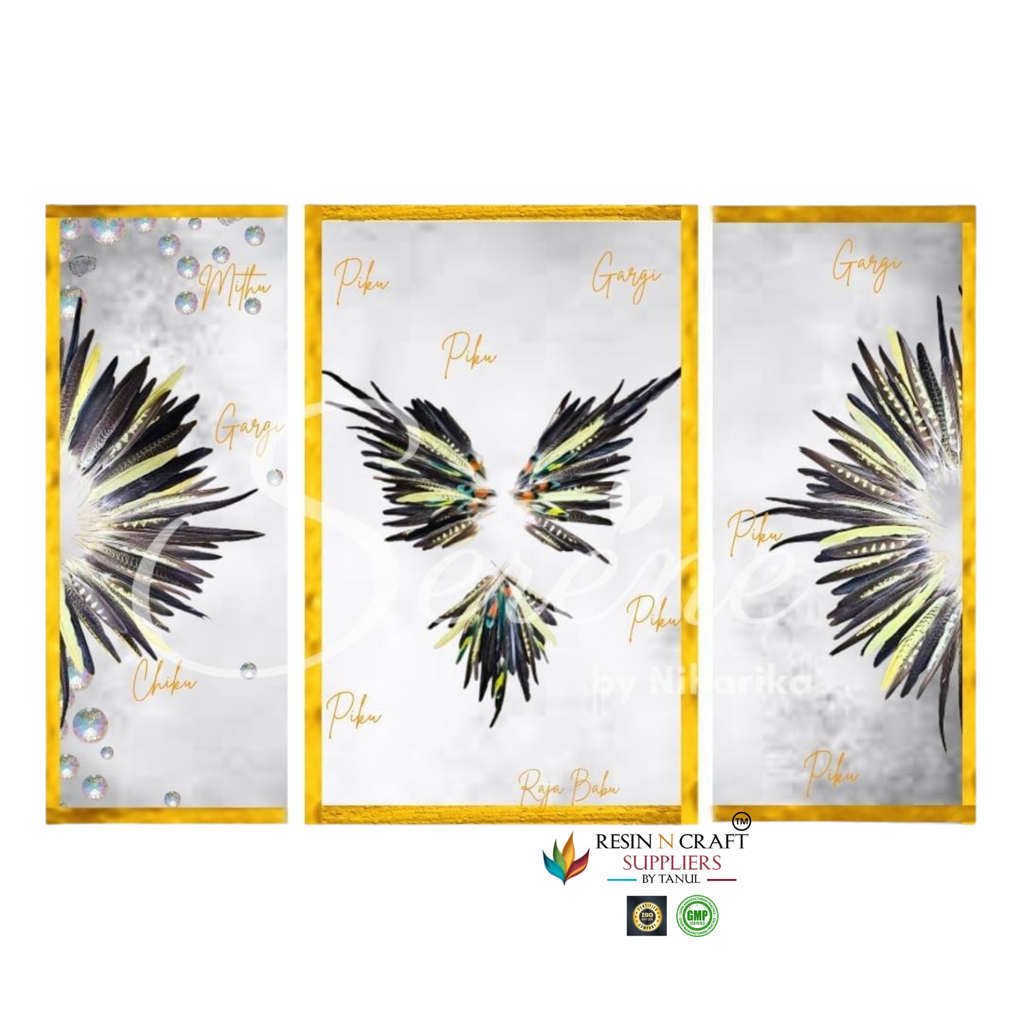 Triptych Wall Art MDF Set (3 Panels)