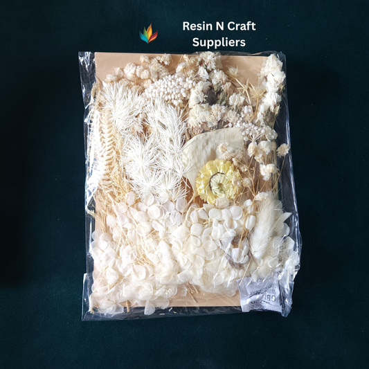 Dry Flower Card Packing (White Theme) (CP001)
