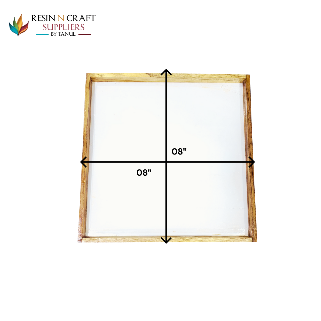 08×08 Floating Acrylic Frames In Teakwood