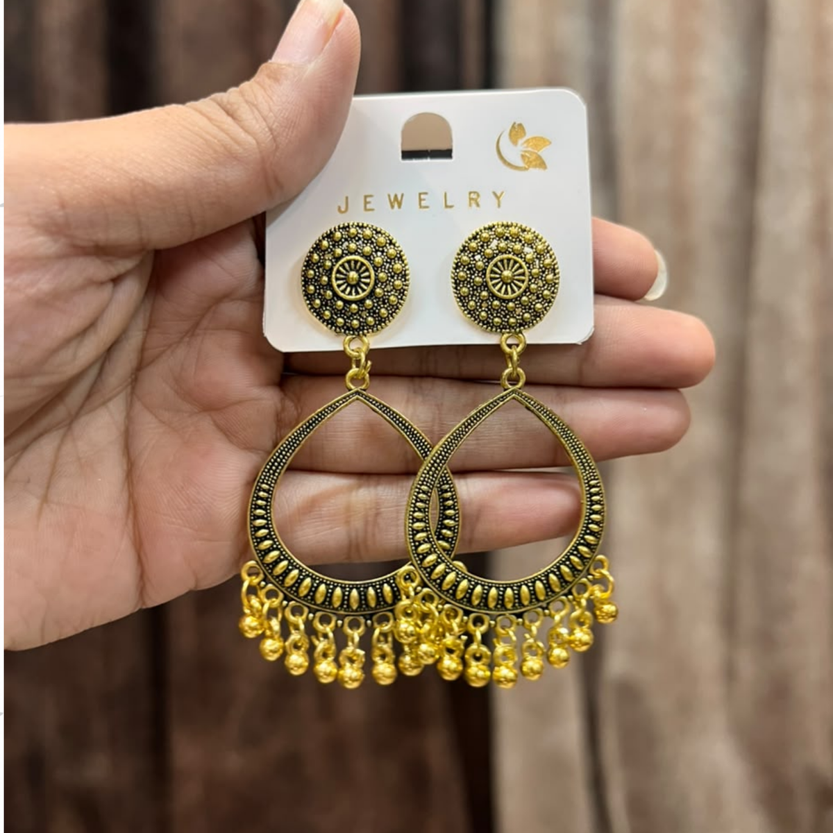 Gold Earring Bezel / Jumkha Without Beads