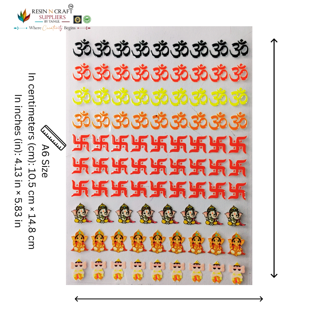 Rakhi / God (Ganesha) Color Peel & Stick UV DTF Sticker – A6 Size (UVS - 182)