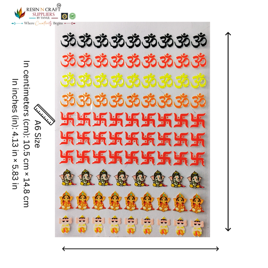 Rakhi / God (Ganesha) Color Peel & Stick UV DTF Sticker – A6 Size (UVS - 182)