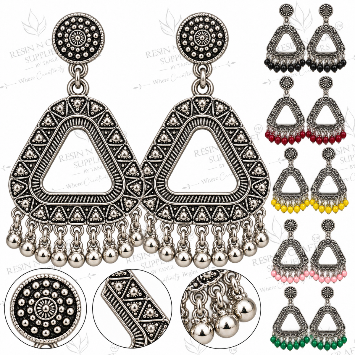 Silver Earring Bezel / Jumkha Without Beads