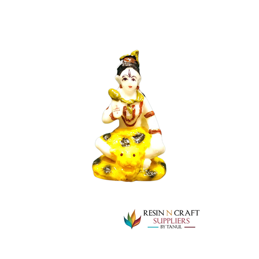 Miniature Lord Shiva Meditating Idol on Tiger Skin