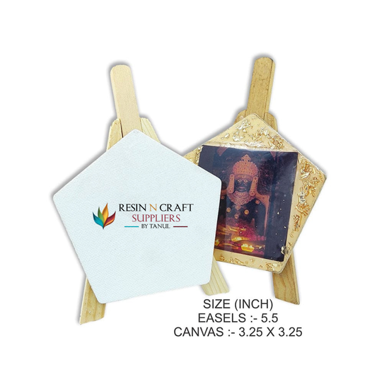 Easel With Pentagon Canvas
