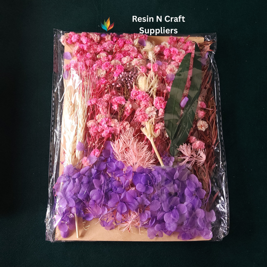 Dry Flower Card Packing (Pink Purple Theme) (CP002)