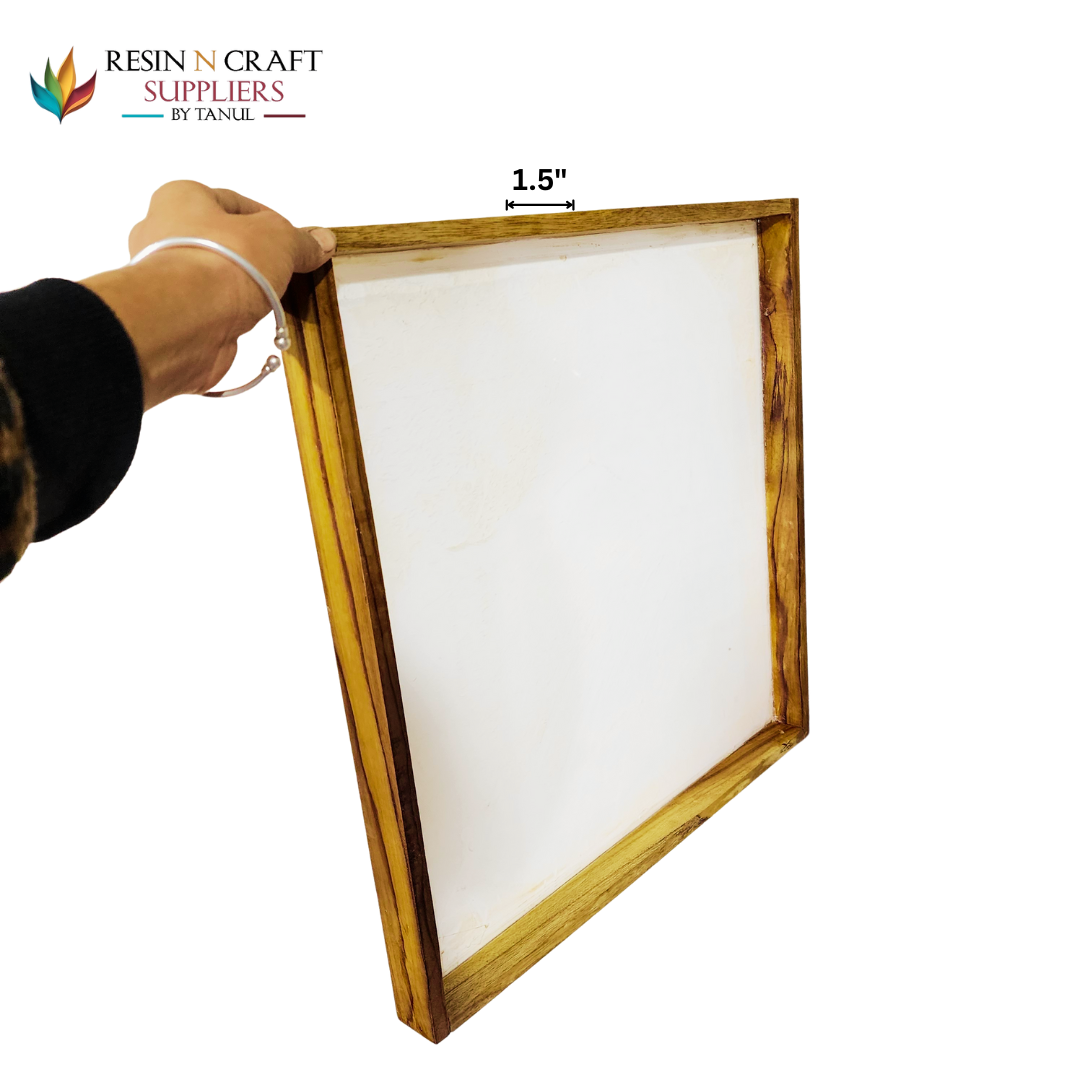 20" x 20" Floating Acrylic Frame in Teakwood