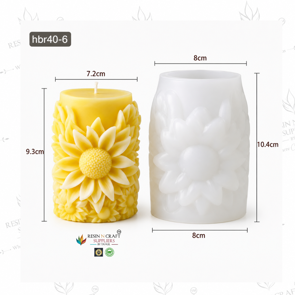 Big Sunflower Candle Mould | Large Sunflower Silicone Candle Making Mould | Floral Decorative Candle Mould