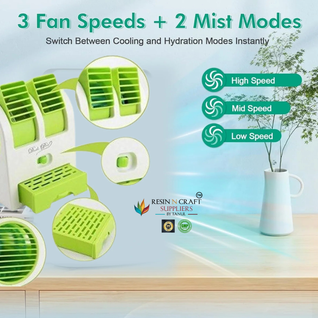 Dual Bladeless Mini Air Conditioner