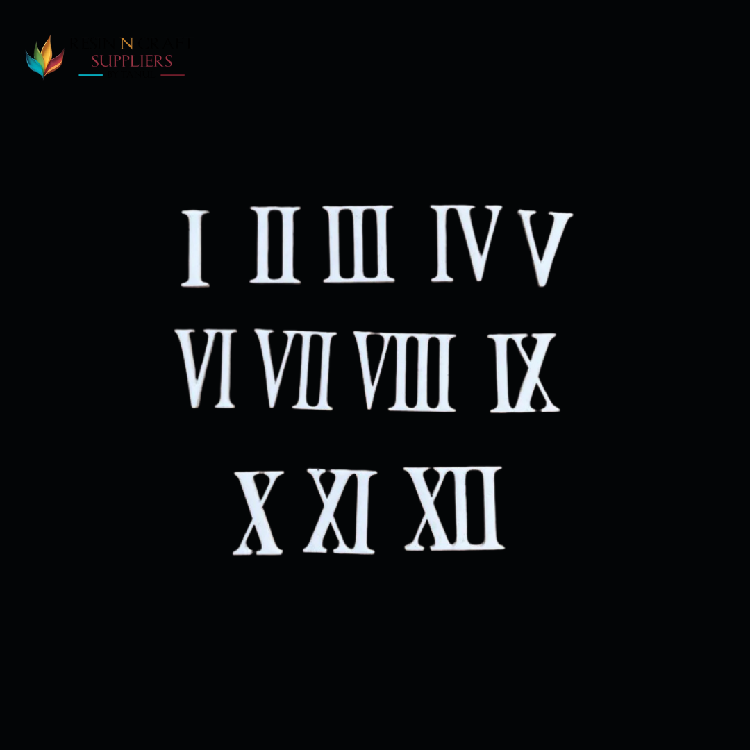 12 Acrylic Roman Numbers for clock (GOLD)