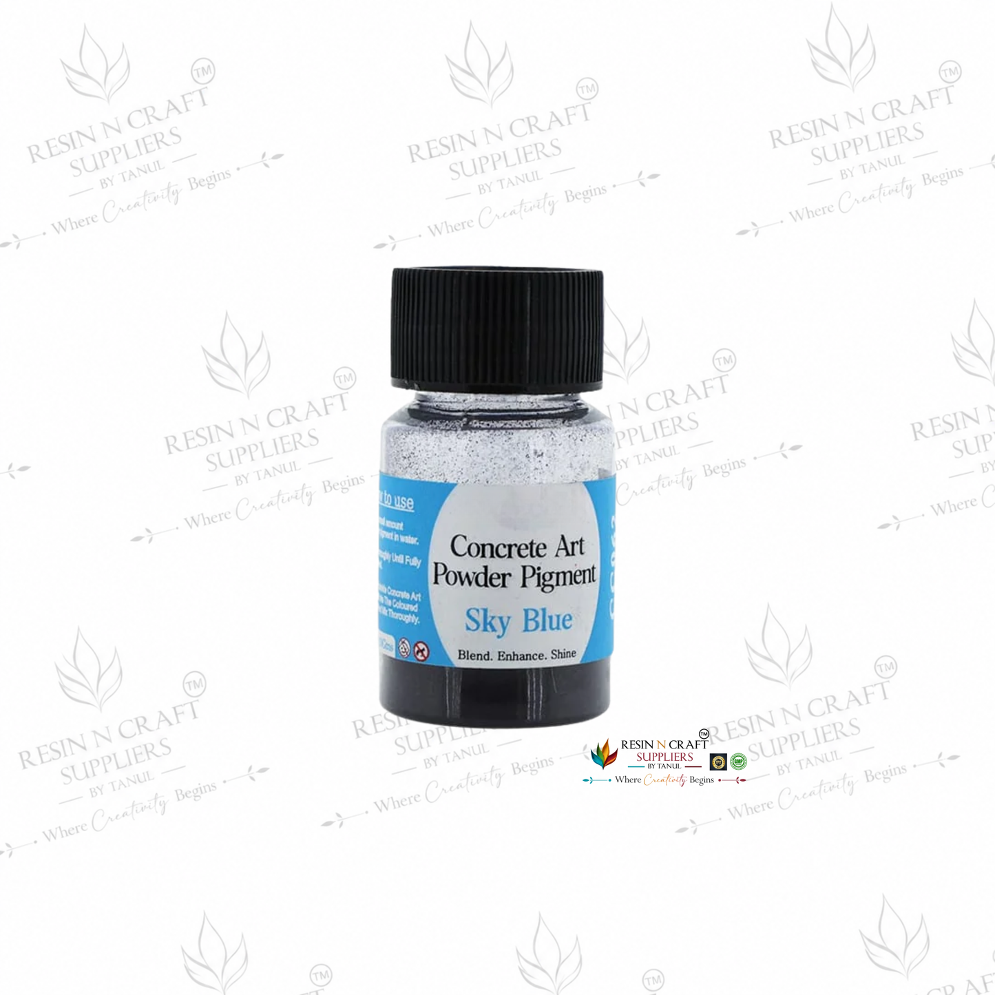 Sky Blue Concrete Art Powder Pigment (CC064) | 10 Gram | Premium Concrete & Terra Art Color