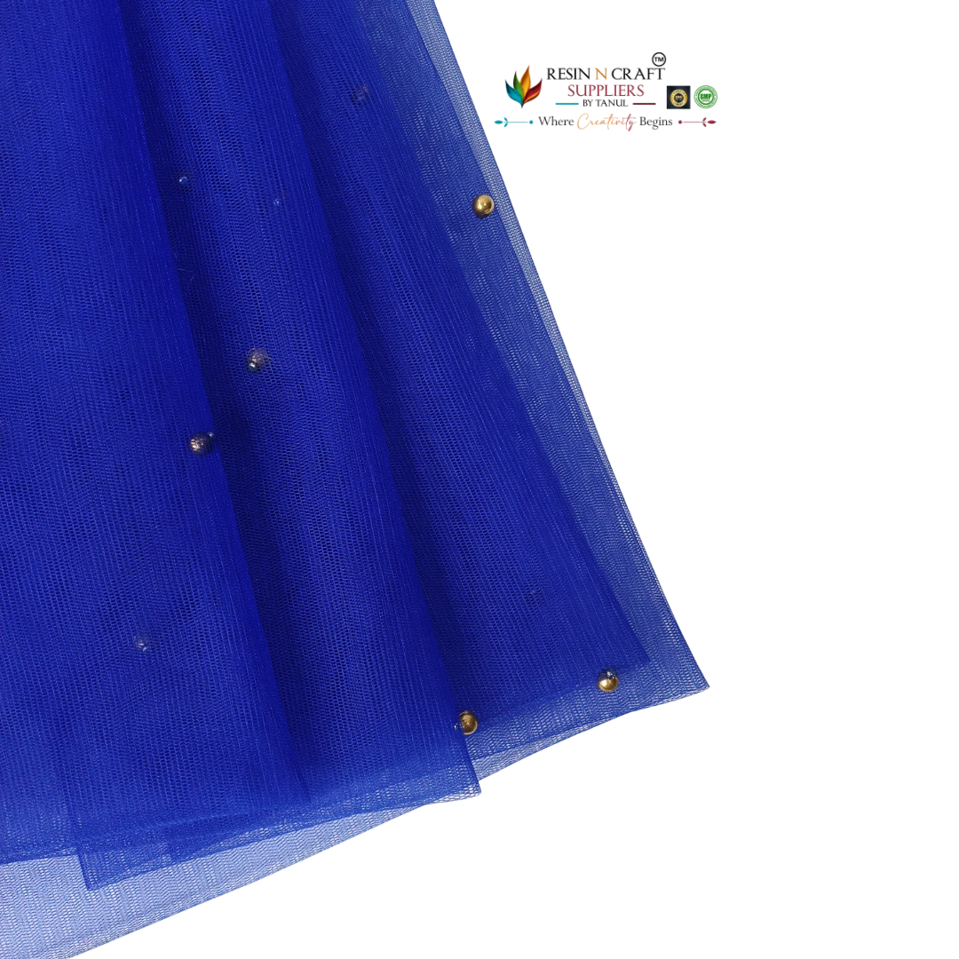 Royal Blue Premium Pearl Decorative Net Fabric Roll 5 Meter (PN-03)