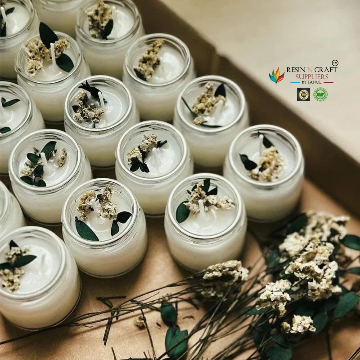 30 ML Clear Storage Candle / Hamper Glass Jar with Gold Lid – RJ02