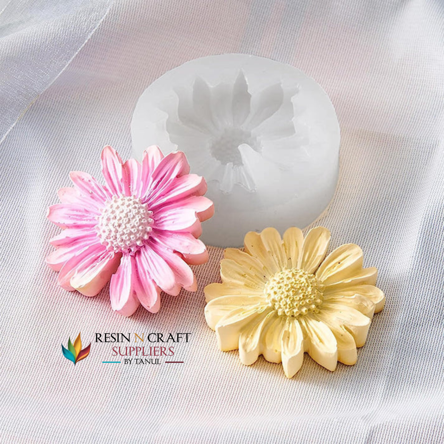 Yellow Daisy Flower Mold For Candle (RWCM246)