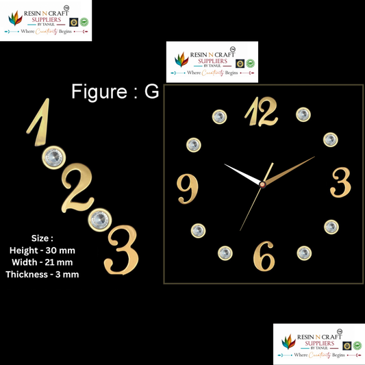 Crystal Accent Arabic Clock Numbers – Figure G